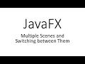 JavaFX Multiple Scenes Switching