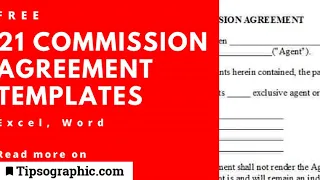 20 Commission Agreements Templates Excel Word Free Download