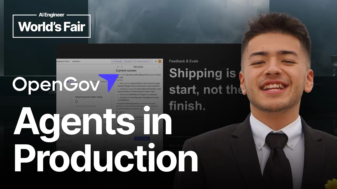 Agents in Production: How OpenGov Built and Scaled OG Assist - Gabe De Mesa, OpenGov: video thumbnail