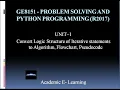 Lec-11 Convert Iterative logic structure to Notations GE8151 Problem Solving and Python Programming