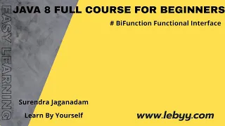 BiFunction FI with Example BiFunction Java 8 features for Beginners