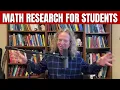 How to Get a Math Research Position as a Student Applying to an REU