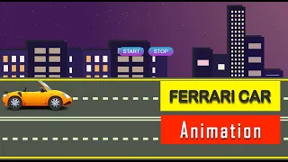 Ferrari Car Animation Using Pure HTML CSS JavaScript Running Car Animation JavaScript Project