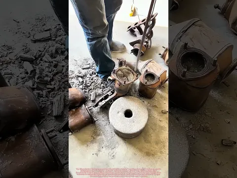 Electric Jackhammer in Action: Recovering Rare Metals from Catalytic Converters
