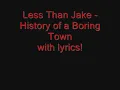 History of a Boring Town Lyrics