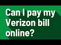 Can I pay my Verizon bill online