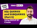 Lec-72 SQL Queries and Subqueries part-5 Database Management System