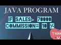 java program on calculating commission by salesperson