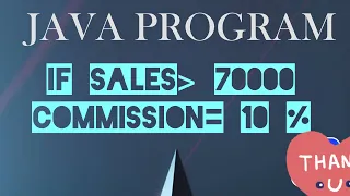 java program on calculating commission by salesperson