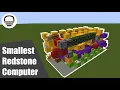 Minecraft Smallest Redstone Computer