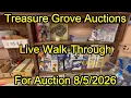 Treasure Grove Auctions Live Walk Through For Auction August 5 2026