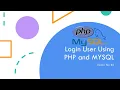 PHP MYSQL LOGIN SESSION PHP 2020 PHP Tutorial Beginners 2020
