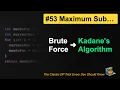 LeetCode Maximum Subarray in Java Brute Force vs DP vs Kadane s - Real FAANG Optimization