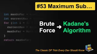 LeetCode Maximum Subarray in Java Brute Force vs DP vs Kadane s - Real FAANG Optimization