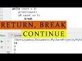 Return Break And Continue Function In Python Complete Python Tutorial For Beginners In Hindi