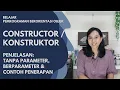 Constructor No-Argument Parameterized Object-Oriented Programming