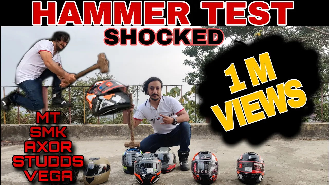 Hammer test on MT, AXOR, SMK, VEGA, STUDDS & AXXIS HELMETS #TechnicalTiger
