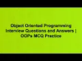 Object Oriented Programming Interview Questions and Answers OOPs MCQ Practice