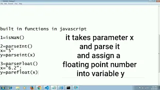 parseint parsefloat eval functions in javascript with examples