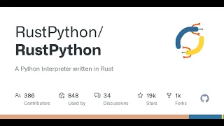 GitHub - A Python Interpreter written in Rust