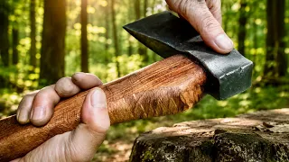 Traditional Axe Making: 100% Handcrafted Wooden Handle