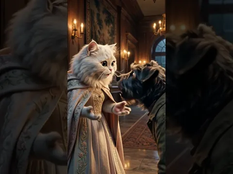 Rich Cat Falls for a Poor Dog… A Tragic Love Story 😢