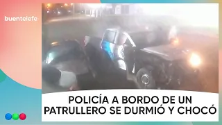 Un OFICIAL se QUEDÓ DORMIDO al volante y CHOCÓ DOS AUTOS de una REMISERÍA #BuenTelefe