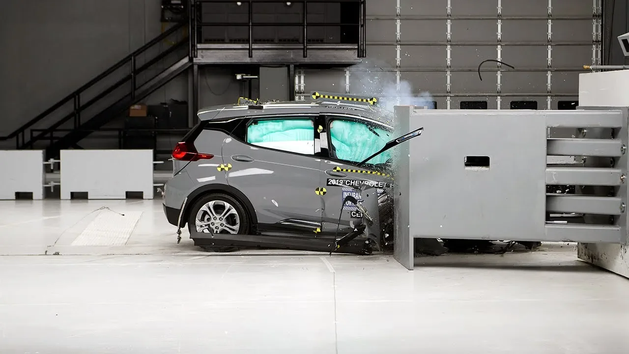 2019 Chevrolet Bolt passenger-side small overlap IIHS crash test