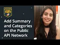 Add Summary and Categories on the Public API Network Postman Level Up