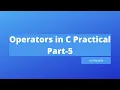 Operators in C Practical C tutorial Marathi Programming Dnyan