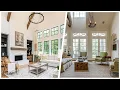 75 Vaulted Ceiling Living Space With A Brick Fireplace Design Ideas You ll Love