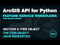 ArcGIS API for Python Item Object JSON Properties ArcGIS Online