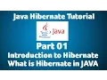Hibernate Tutorial Part 1 - Introduction to Hibernate What is Hibernate in JAVA