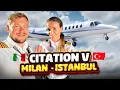 Download Lagu Business jet pilot day in life. Cessna Citation Ultra crew on flight Milano - Istanbul.