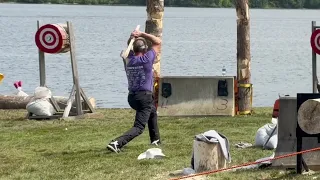 East Coast Lumberjack Axe throwing compliments of Baltus Van Spengen