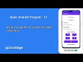 EP 12 Android Studio Basic Program I go2collage