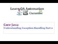 Detail Understandings Exception Handling Part 2