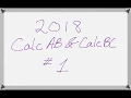 AP Calculus AB AP Calculus BC 2018 Exam FRQ