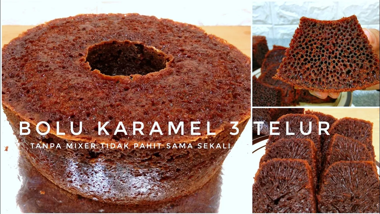 RESEP BOLU KARAMEL SARANG SEMUT FULL BERSARANG