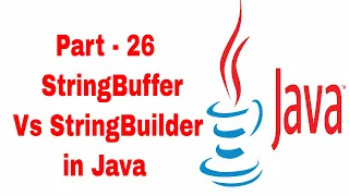 StringBuffer Vs StringBuilder in Java Learn Java in Tamil Java Tamil Vathiyar Part - 26