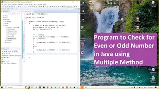Program to Check for Even or Odd Number in Java using Multiple Method