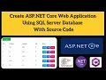 ASP NET Core Web Application With SQL Server Database Full Course with Source Code