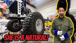 The Boss Demri Learns How To Weld Working On Off-Road Bread Van Build