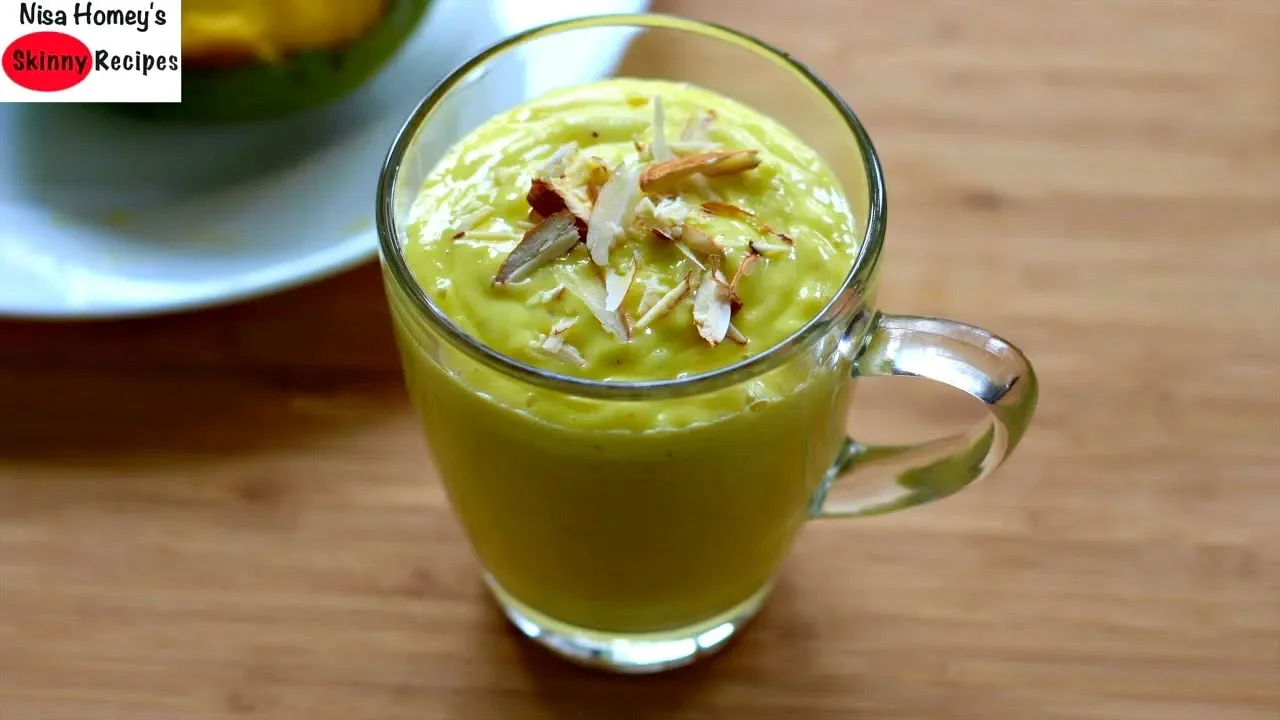 Sugar Free Mango Lassi - Healthy & Gut Friendly Recipes - Skinny Recipes