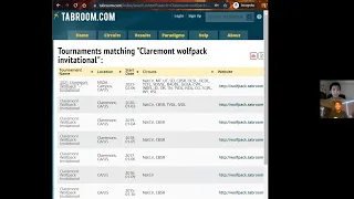 Students Using Tabroom to navigate an online tournament