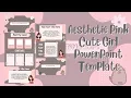 Aesthetic Pink Cute Girl PowerPoint Template Free ppt