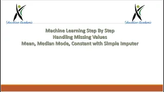 Machine Learning StepByStep Handling Missing Values Mean Median Mode Constant with Simple Imputer