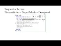 5 StreamWriter Sequential File