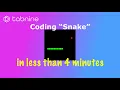 Coding Snake in 4 min 30 sec or less plain browser JavaScript - with Tabnine