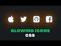 Animated Glowing Icons using Html CSS Social Media Icons Animation Html CSS